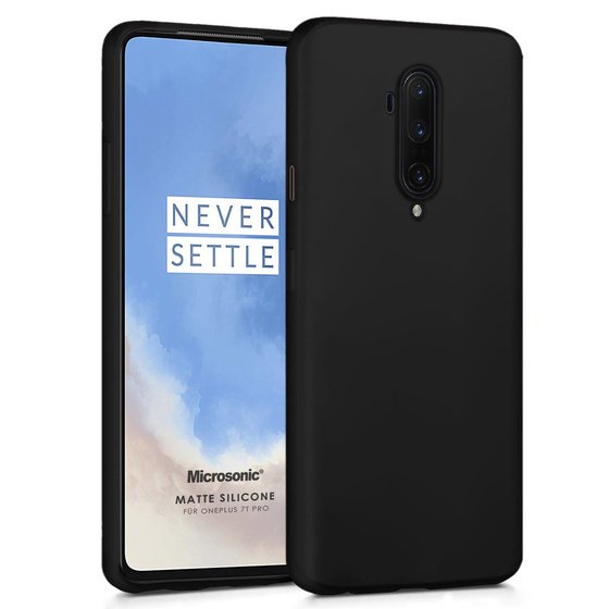 Microsonic Matte Silicone OnePlus 7T Pro Kılıf Siyah