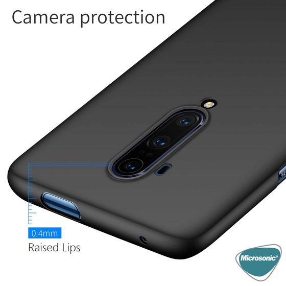 Microsonic Matte Silicone OnePlus 7T Pro Kılıf Siyah