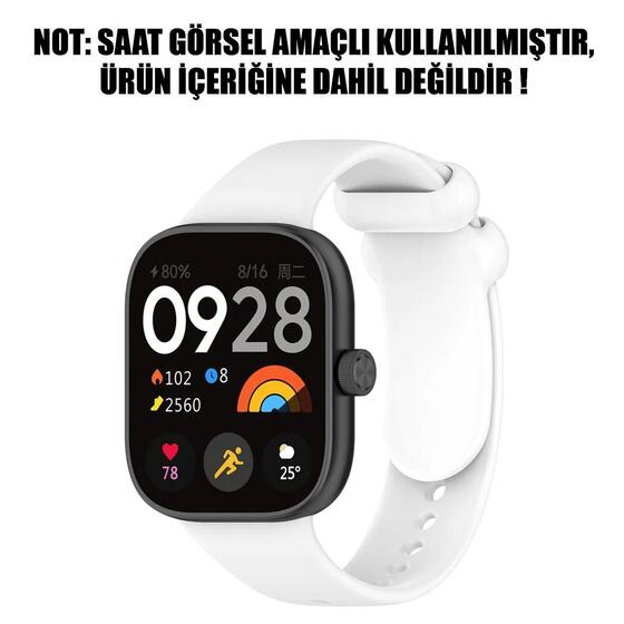 Microsonic Xiaomi Redmi Watch 5 Kordon Silicone Sport Band Beyaz