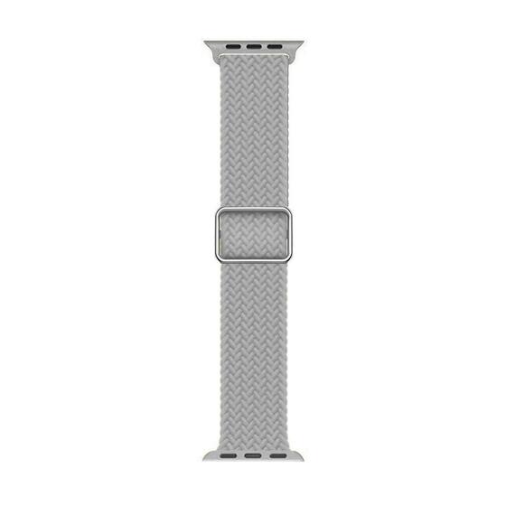 Microsonic Apple Watch Series 9 45mm Kordon Braided Loop Band Gri