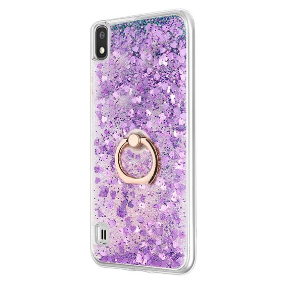 Microsonic Samsung Galaxy A10 Kılıf Glitter Liquid Holder Mor