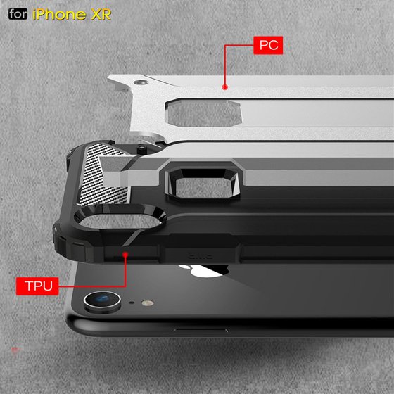 Microsonic Apple iPhone XR (6.1'') Kılıf Rugged Armor Mavi