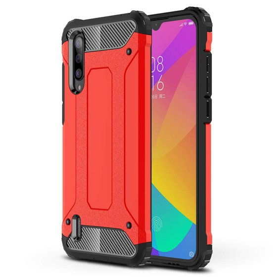 Microsonic Xiaomi Mi 9 Lite Kılıf Rugged Armor Kırmızı