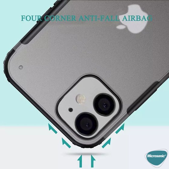 Microsonic Apple iPhone 12 Kılıf Frosted Frame Kırmızı