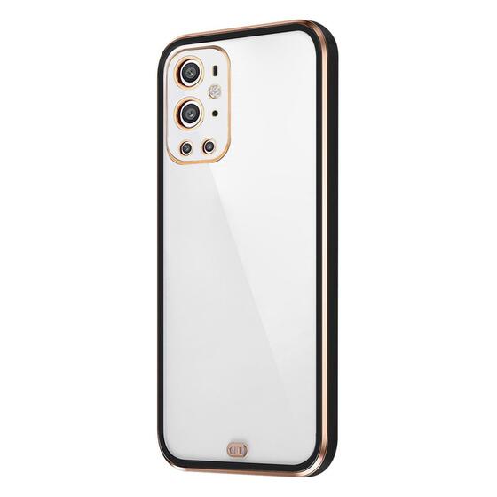 Microsonic OnePlus 9 Pro Kılıf Laser Plated Soft Siyah