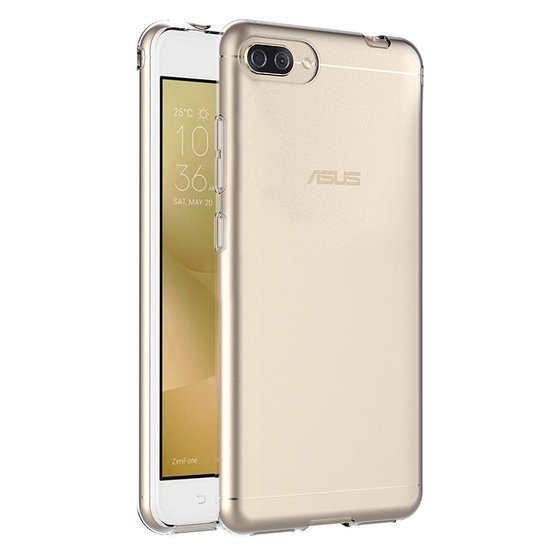 Microsonic Asus Zenfone 4 Max (5.5'') ZC554KL Kılıf Transparent Soft Beyaz