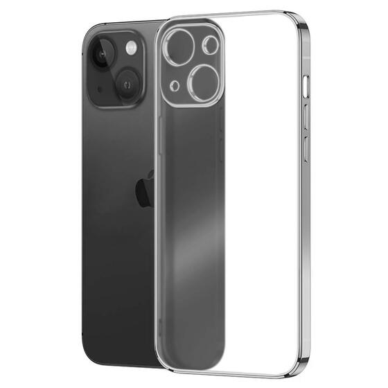 Microsonic Apple iPhone 13 Kılıf Square Matte Plating Gümüş