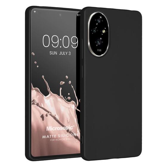 Microsonic Matte Silicone Honor 200 Pro Kılıf Siyah