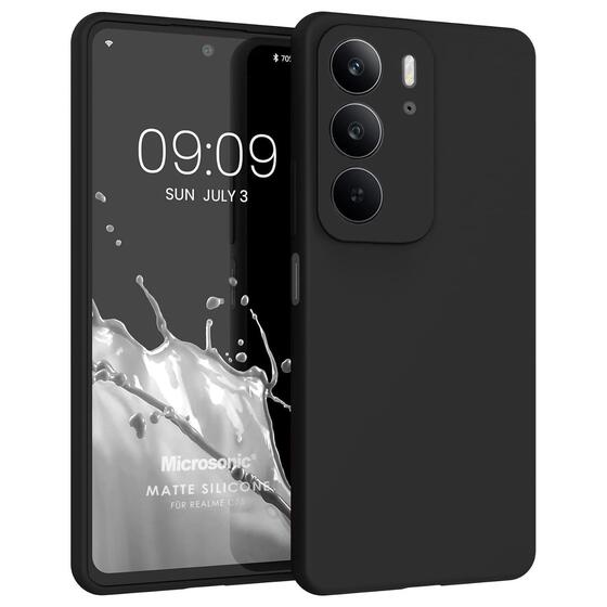 Microsonic Matte Silicone Realme C75 Kılıf Siyah