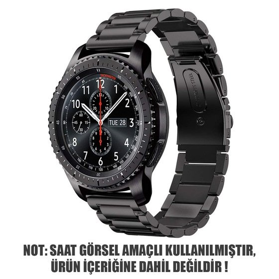 Microsonic Samsung Galaxy Watch 7 44mm Metal Stainless Steel Kordon Siyah