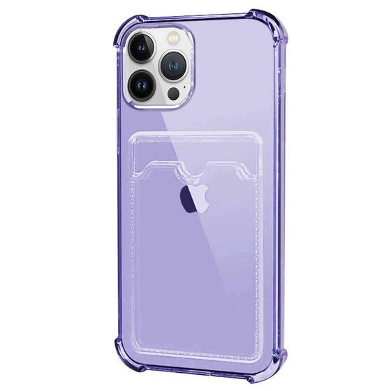 Microsonic Apple iPhone 13 Pro Card Slot Shock Kılıf Lila