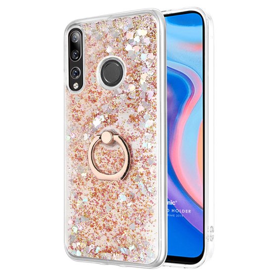 Microsonic Huawei Y9 Prime 2019 Kılıf Glitter Liquid Holder Gold