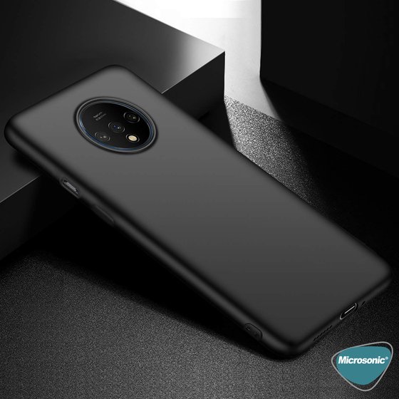 Microsonic Matte Silicone OnePlus 7T Kılıf Kırmızı