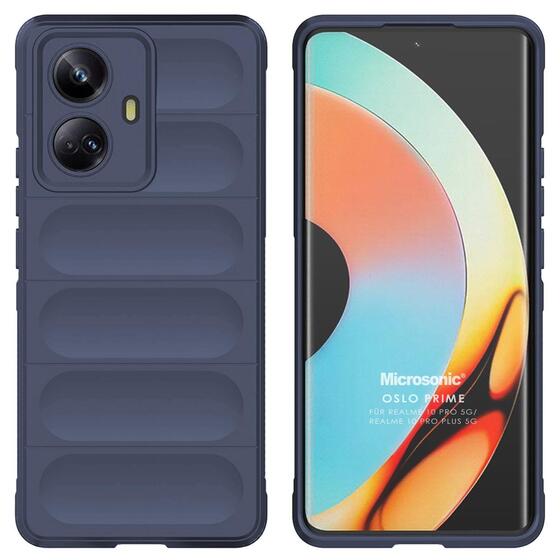 Microsonic Realme 10 Pro Plus 5G Kılıf Oslo Prime Lacivert