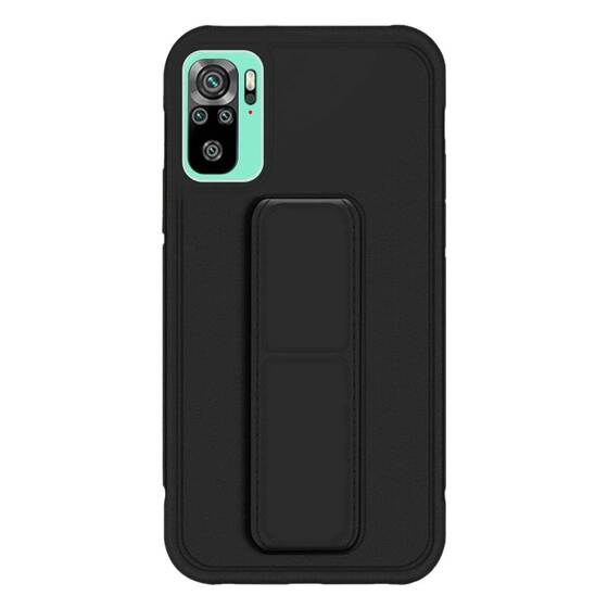 Microsonic Xiaomi Redmi Note 10S Kılıf Hand Strap Siyah