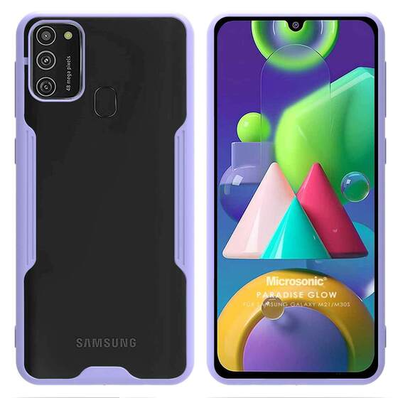 Microsonic Samsung Galaxy M21 Kılıf Paradise Glow Lila