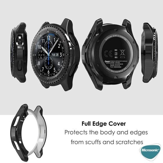 Microsonic Samsung Galaxy Watch 5 Pro 45mm Kılıf 360 Full Round Soft Silicone Siyah