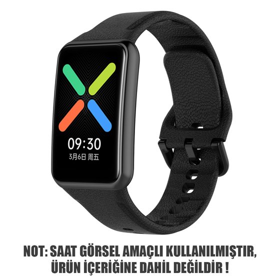 Microsonic Oppo Watch Free Kordon, Silicone Sport Band Siyah