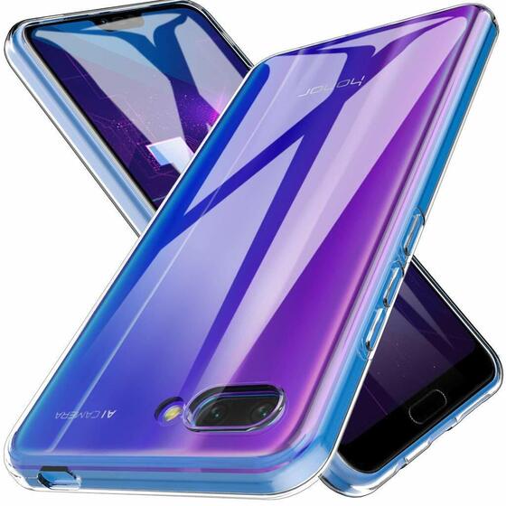 Microsonic Huawei Honor 10 Kılıf Transparent Soft Beyaz