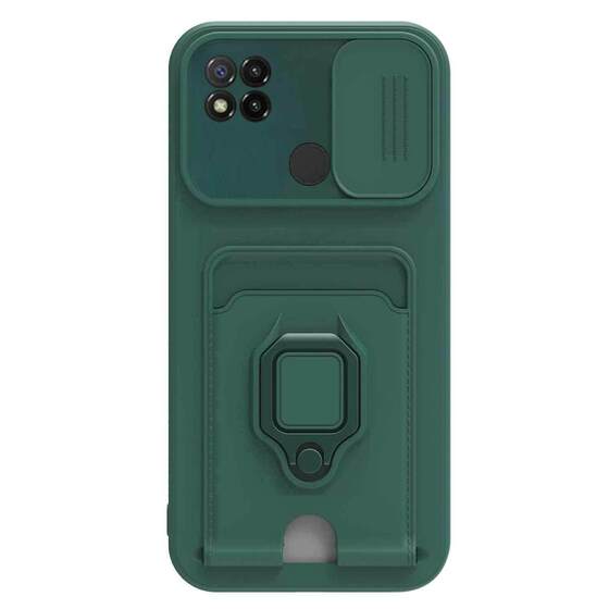 Microsonic Xiaomi Redmi 9C Kılıf Multifunction Silicone Yeşil