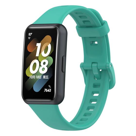 Microsonic Huawei Band 7 Kordon, Silicone Sport Band Su Yeşili