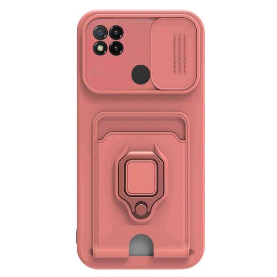 Microsonic Xiaomi Redmi 9C Kılıf Multifunction Silicone Pembe