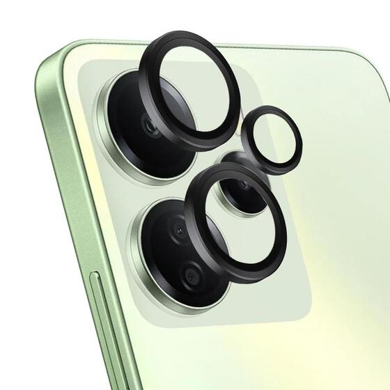 Microsonic Xiaomi Redmi Note 14 4G Tekli Kamera Lens Koruma Camı Siyah