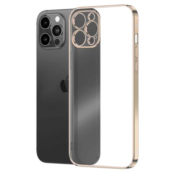 Microsonic Apple iPhone 12 Pro Kılıf Square Matte Plating Gold