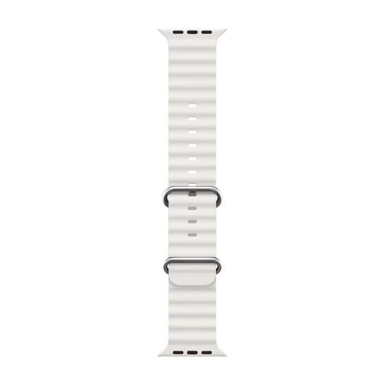 Microsonic Apple Watch Series 9 45mm Kordon Ocean Band Beyaz