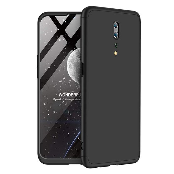 Microsonic Oppo Reno Z Kılıf Double Dip 360 Protective Siyah