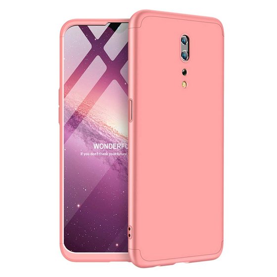 Microsonic Oppo Reno Z Kılıf Double Dip 360 Protective Rose Gold