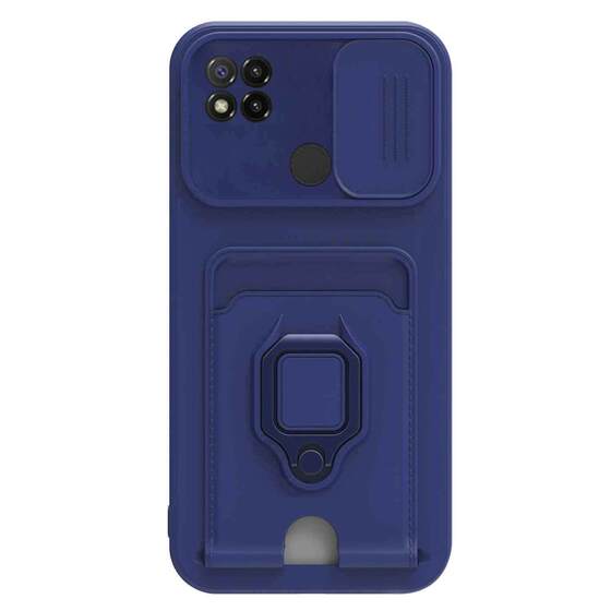 Microsonic Xiaomi Redmi 9C Kılıf Multifunction Silicone Lacivert