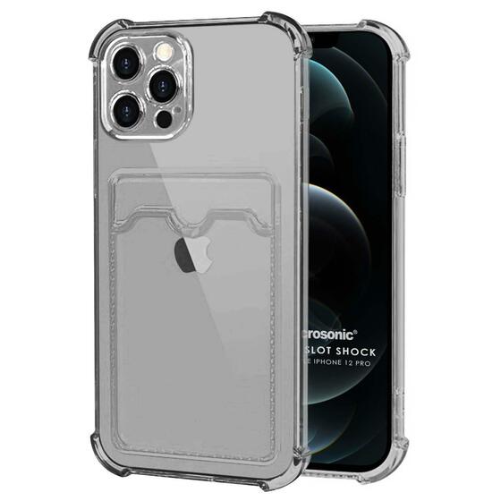 Microsonic Apple iPhone 12 Pro Card Slot Shock Kılıf Siyah