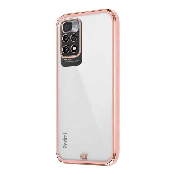 Microsonic Xiaomi Redmi Note 11 Kılıf Laser Plated Soft Pembe