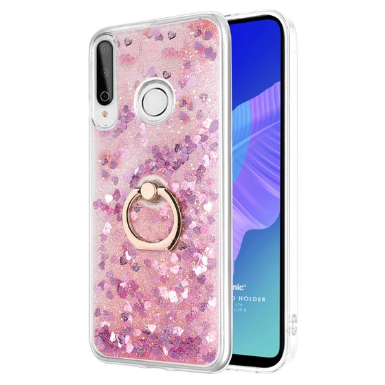 Microsonic Huawei Y7P Kılıf Glitter Liquid Holder Pembe