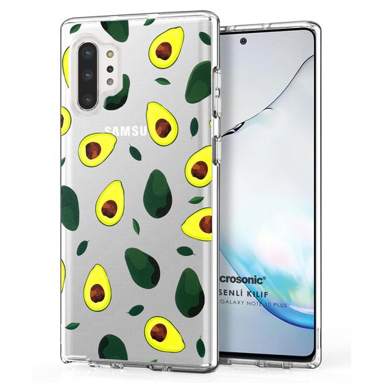 Microsonic Samsung Galaxy Note 10 Plus Desenli Kılıf Avakado