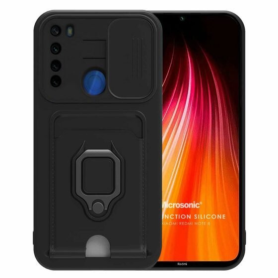 Microsonic Xiaomi Redmi Note 8 Kılıf Multifunction Silicone Siyah