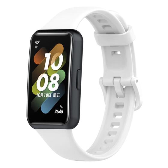 Microsonic Huawei Band 7 Kordon, Silicone Sport Band Beyaz