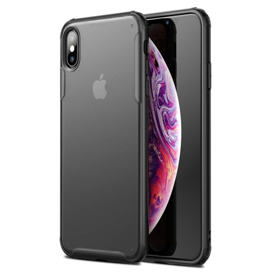 Microsonic Apple iPhone X Kılıf Frosted Frame Siyah