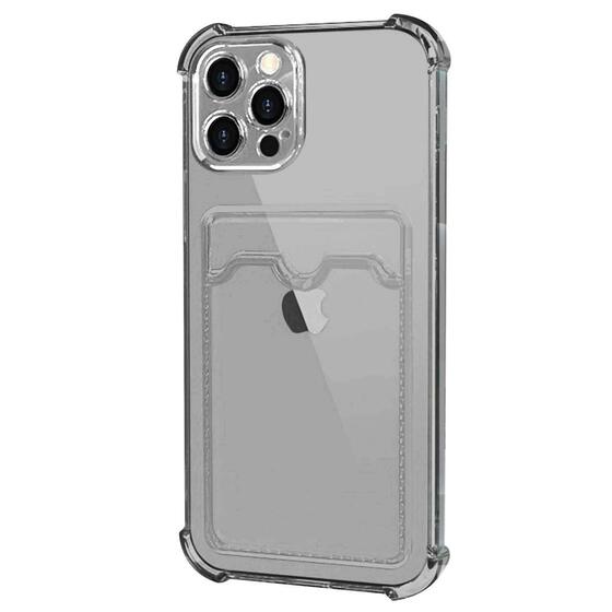 Microsonic Apple iPhone 12 Pro Max Card Slot Shock Kılıf Siyah