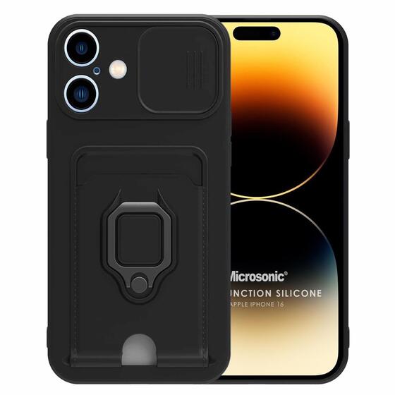 Microsonic Apple iPhone 16 Kılıf Multifunction Silicone Siyah