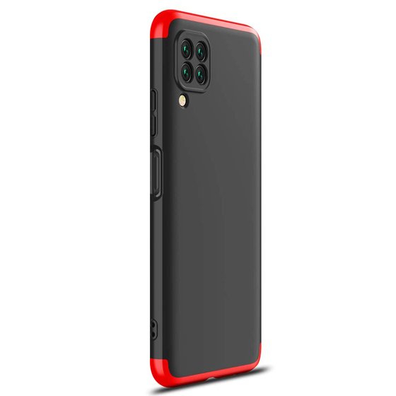 Microsonic Huawei P40 Lite Kılıf Double Dip 360 Protective Siyah Kırmızı