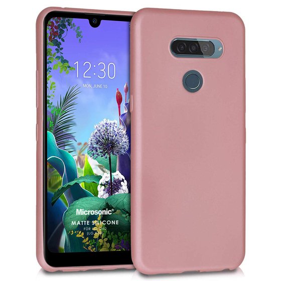 Microsonic Matte Silicone LG K50 Kılıf Rose Gold