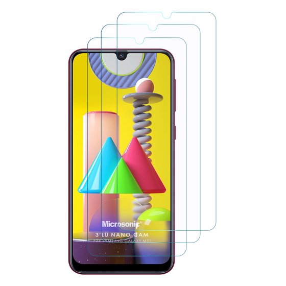 Microsonic Samsung Galaxy M31 Ekran Koruyucu Nano Cam (3'lü Paket)