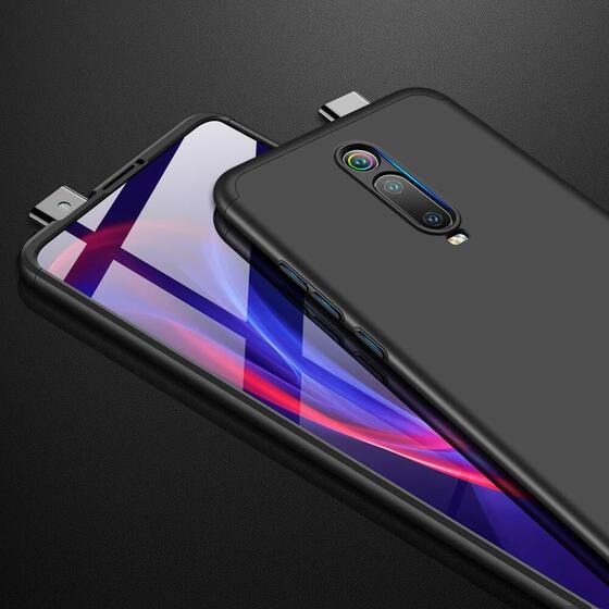 Microsonic Xiaomi Redmi K20 Kılıf Double Dip 360 Protective Siyah