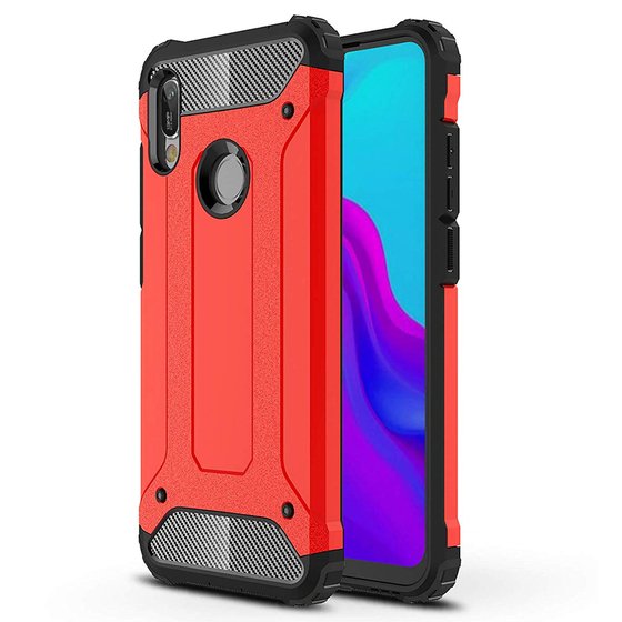 Microsonic Huawei Y6 2019 Kılıf Rugged Armor Kırmızı