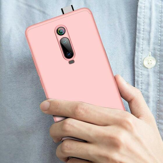 Microsonic Xiaomi Redmi K20 Kılıf Double Dip 360 Protective Rose Gold