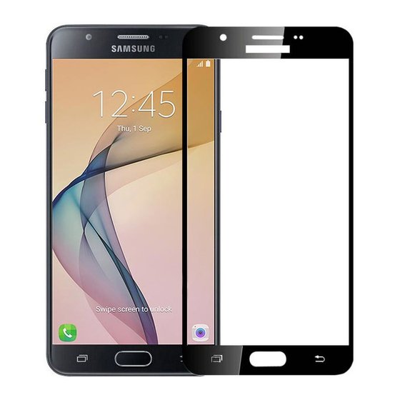 Microsonic Samsung Galaxy J7 Prime 3D Kavisli Temperli Cam Ekran koruyucu Kırılmaz Film Siyah