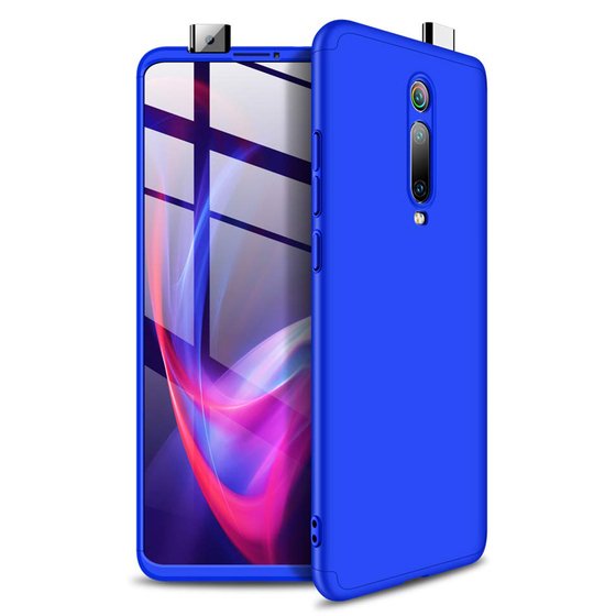 Microsonic Xiaomi Redmi K20 Kılıf Double Dip 360 Protective Mavi