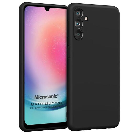 Microsonic Matte Silicone Samsung Galaxy A05s Kılıf Siyah